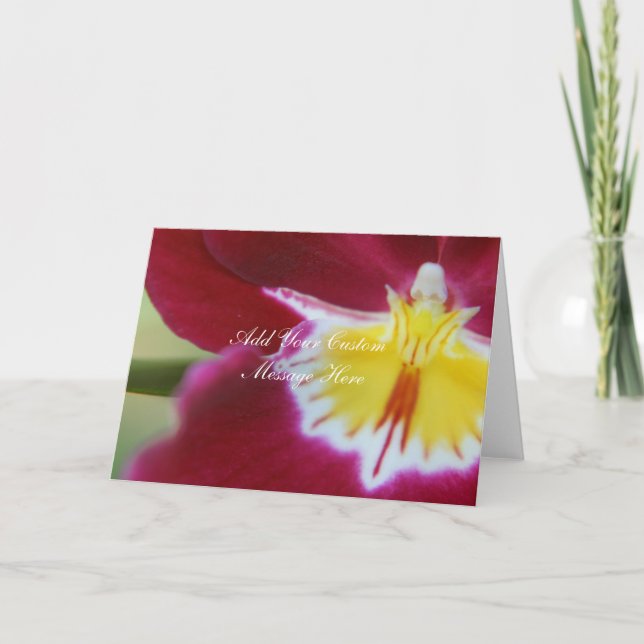 Red and Yellow Orchid Card (Front)