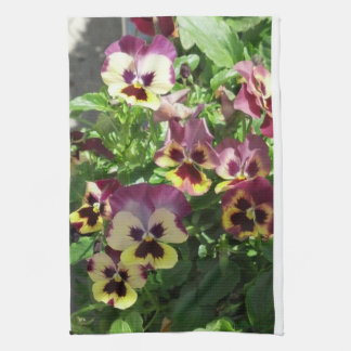 Red and Yellow Pansies 2013 Kitchen Towel