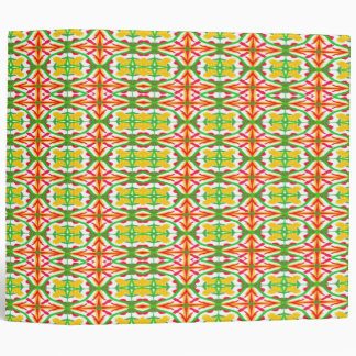 Red and Yellow Pattern 3 Ring Binder