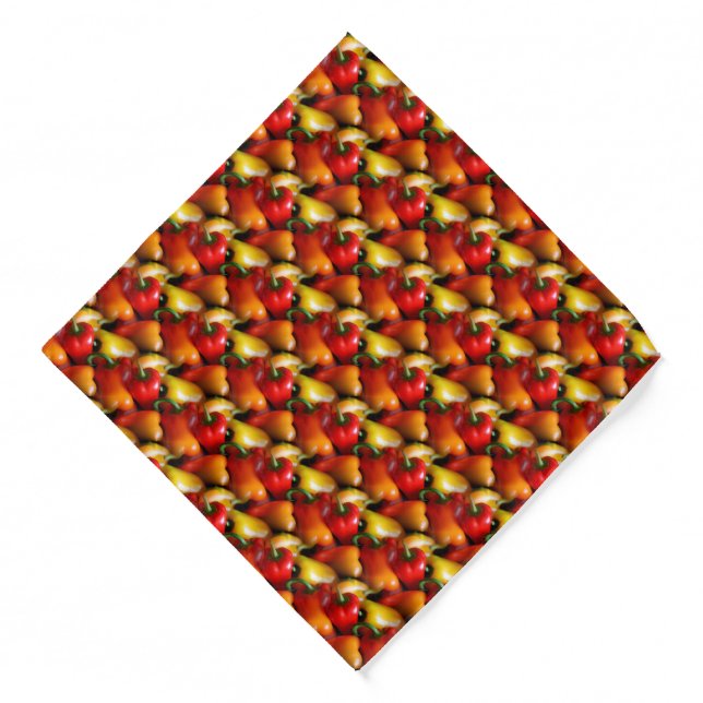 Red and Yellow Peppers Bandana (Front)