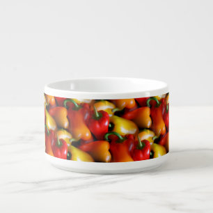 Red and Yellow Peppers Chili Bowl