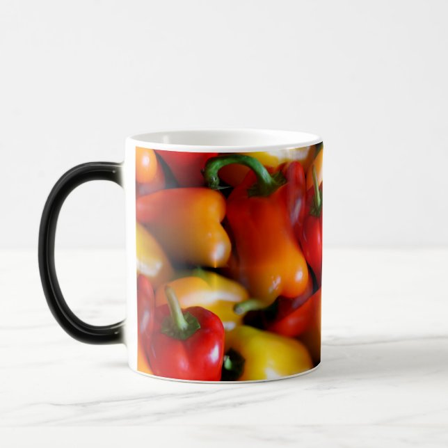 Red and Yellow Peppers Color Morph Mug (Left)