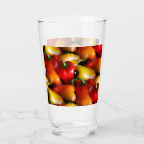 Red and Yellow Peppers Glass