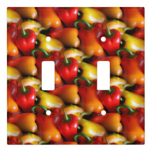 Red and Yellow Peppers Light Switch Cover