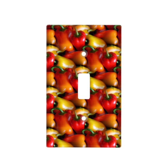 Red and Yellow Peppers Light Switch Cover (Front)