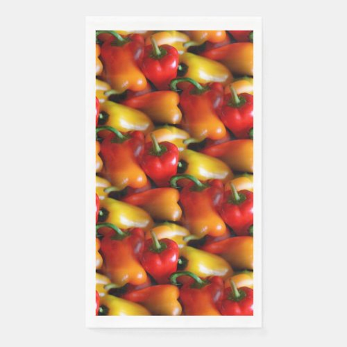 Red and Yellow Peppers Paper Guest Towels