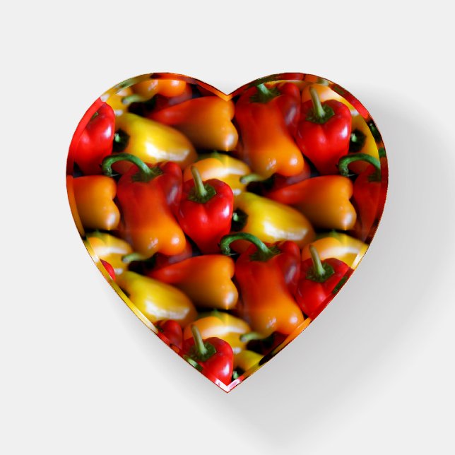 Red and Yellow Peppers  Paperweight (Front)