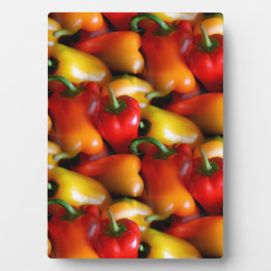 Red and Yellow Peppers Plaque