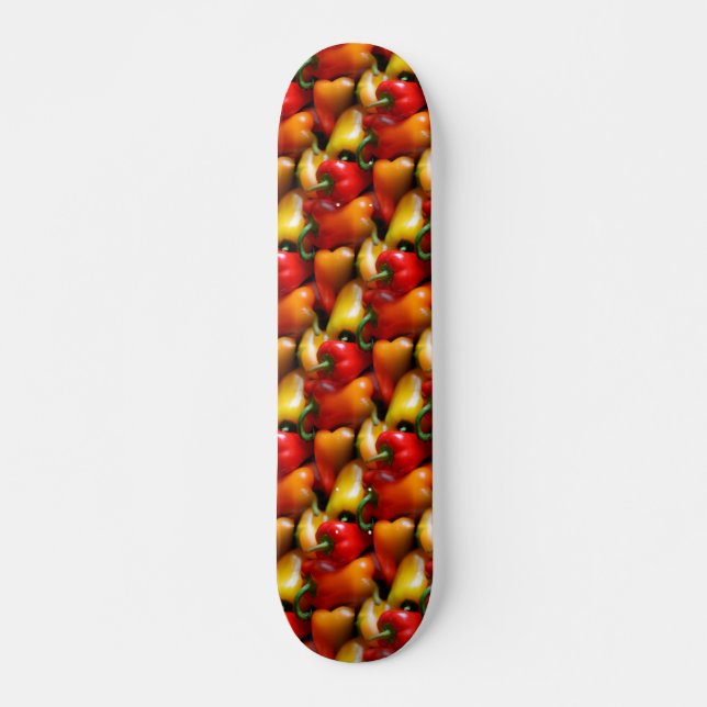 Red and Yellow Peppers Skateboard (Front)