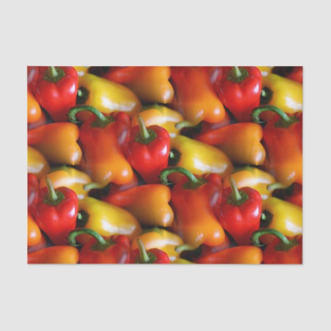 Red and Yellow Peppers Tissue Paper (Front)