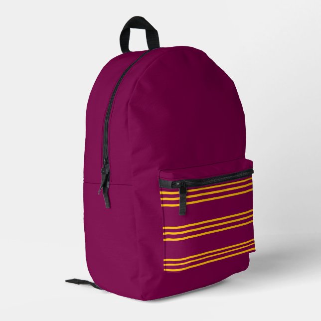 Red and Yellow Printed Backpack (Back Corner Left)