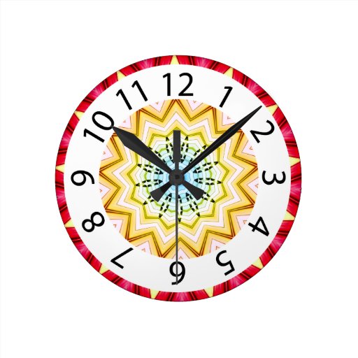 Red and Yellow Southwestern Clock