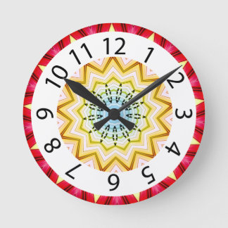 Red and Yellow Southwestern Clock