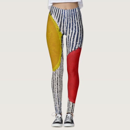 Red and Yellow spot really wild Leggings