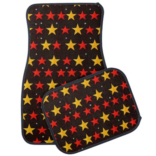 Red and Yellow star pattern floor mats