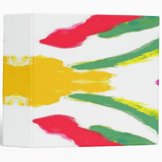 Red and Yellow Starburst 3 Ring Binder