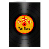 Red and Yellow Stars Personalized Vinyl Record (Front)