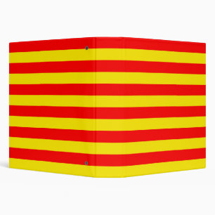 Red and Yellow Stripes Design 3 Ring Binder