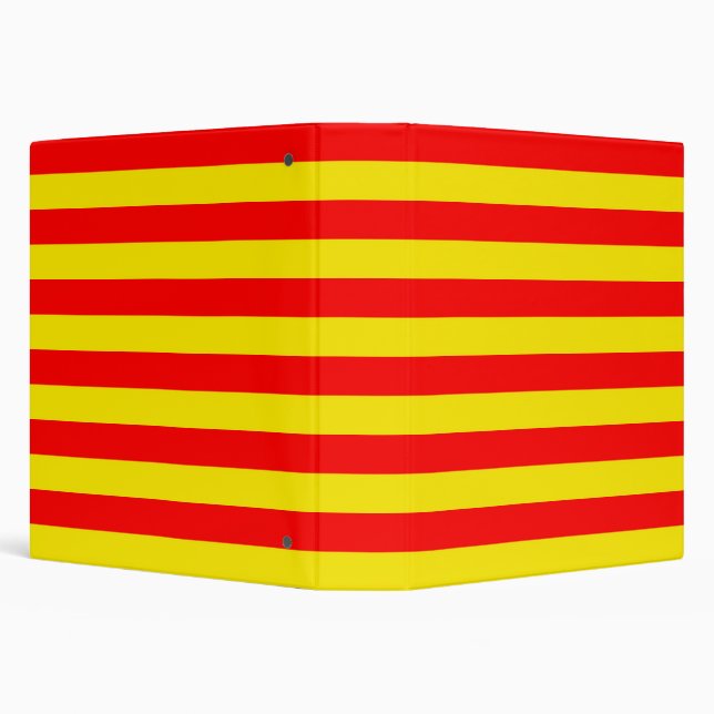Red and Yellow Stripes Design 3 Ring Binder (Background)