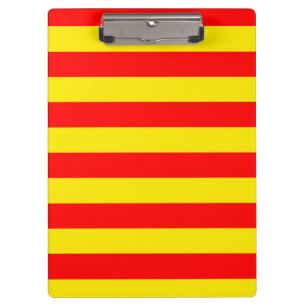 Red and Yellow Stripes Design Clipboard