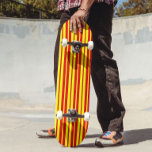 Red and Yellow Stripes Design  Skateboard<br><div class="desc">Vertical Decorative Style Red and Yellow Stripes Seamless Repeat Pattern Design</div>