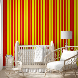 Red and Yellow Stripes Design Wallpaper
