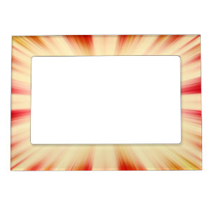 Red and yellow sunburst magnetic frame
