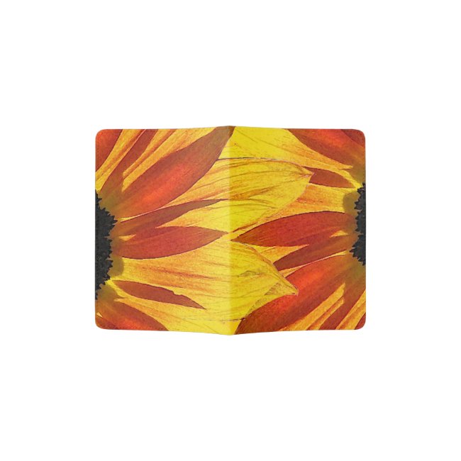 Red and Yellow Sunflower Abstract Passport Holder