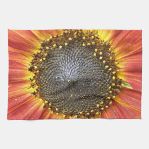Red and Yellow Sunflower Kitchen Towel