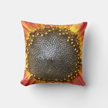 Red And Yellow Sunflower Pillow by Fallen_Angel_483 at Zazzle