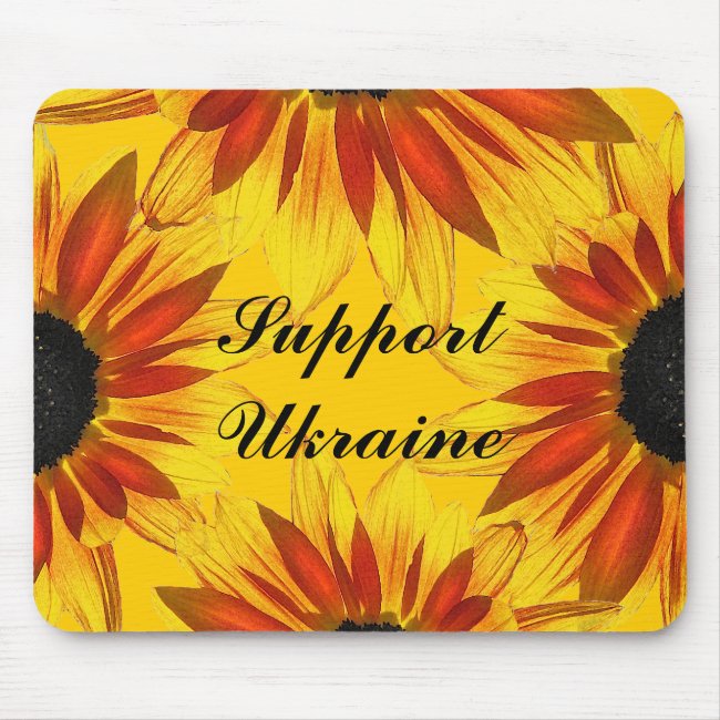 Red and Yellow Sunflowers for Ukraine Mousepad