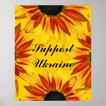  Red and Yellow Sunflowers for Ukraine Poster