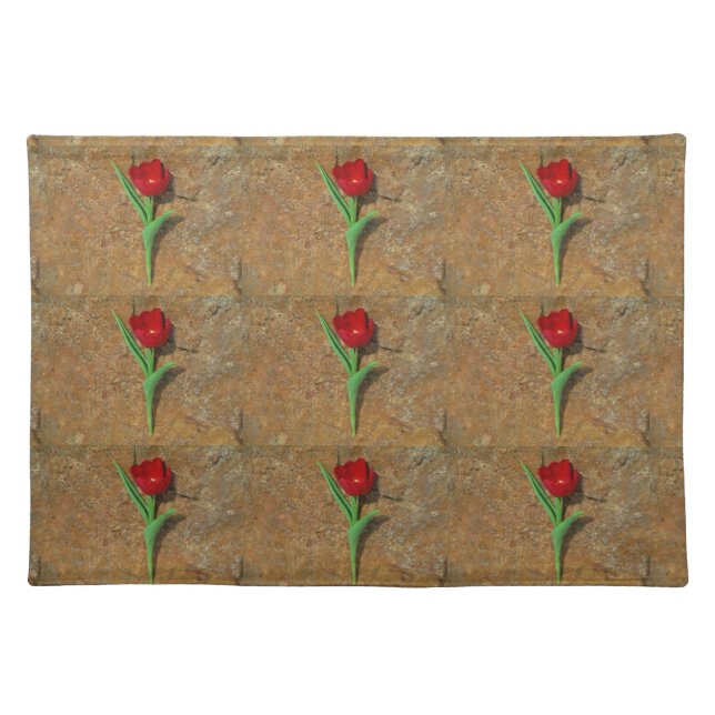 Red and Yellow Tulip Placemat (Front)