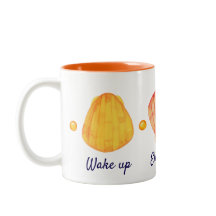 Red and Yellow Watercolor Seashells Mug