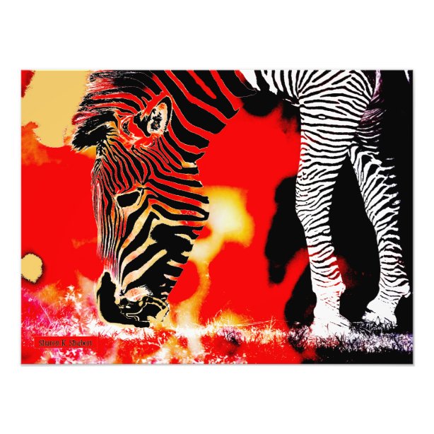 Red Zebra Art & Wall Décor Zazzle