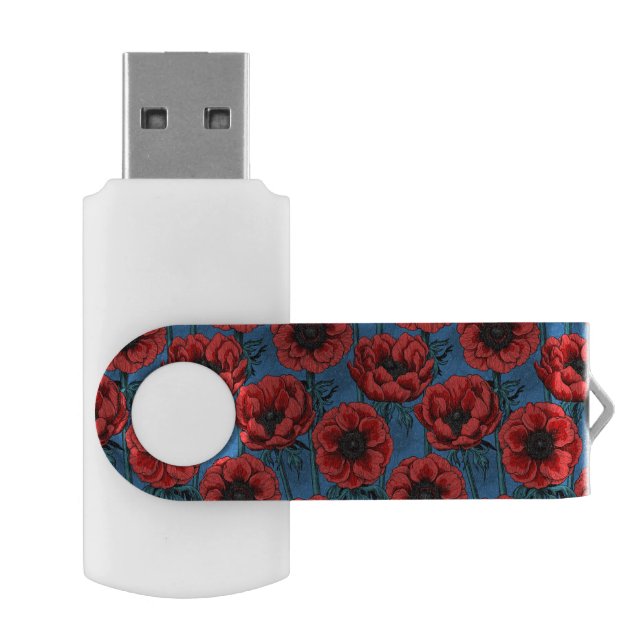 Red anemone garden flash drive (Opened)
