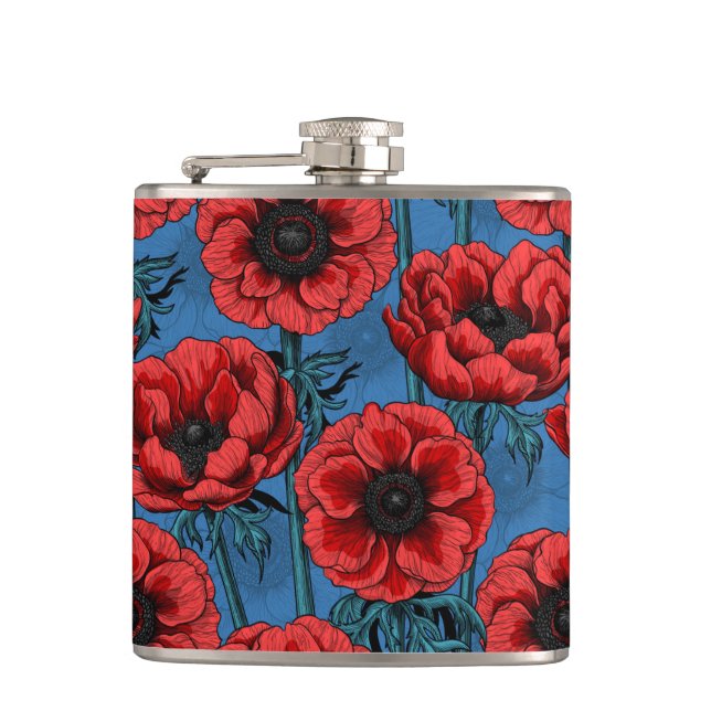 Red anemone garden flask (Front)