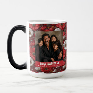 Red Anemones Print Daddy Daughter Birthday Color Morph Mug