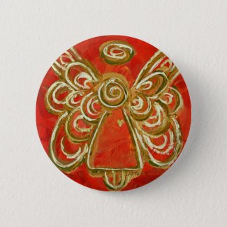 Red Angel Button