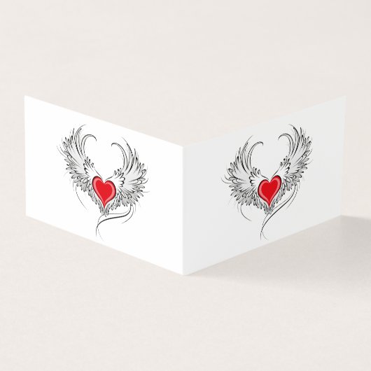 Red Angel Heart with wings (Outside)
