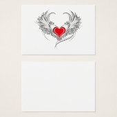 Red Angel Heart with wings (Front & Back)