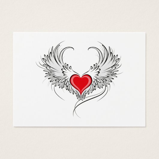 Red Angel Heart with wings (Front)