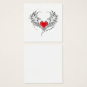 Red Angel Heart with wings (Front & Back)