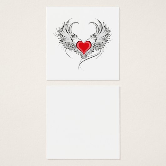 Red Angel Heart with wings (Front & Back)
