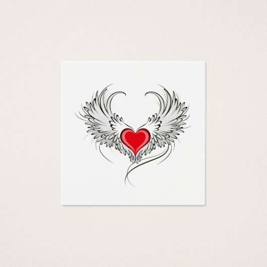 Red Angel Heart with wings (Front)