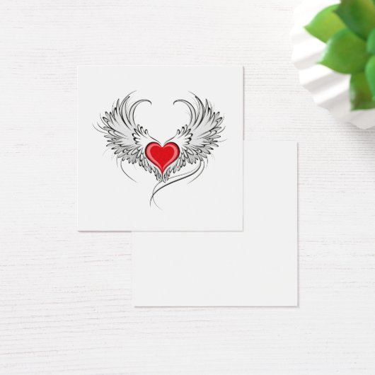 Red Angel Heart with wings (Desk)