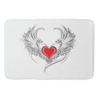 Red Angel Heart with wings