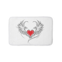Red Angel Heart with wings