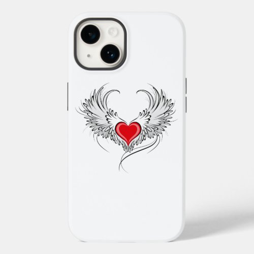 Red Angel Heart with wings Case_Mate iPhone 14 Case