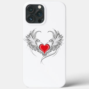 Red Angel Heart with wings iPhone 13 Pro Max Case